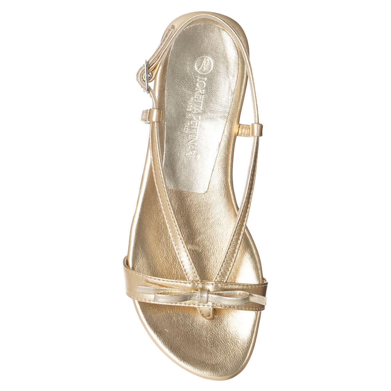 Loretta Pettinari Sandales en Cuir Juliette platine