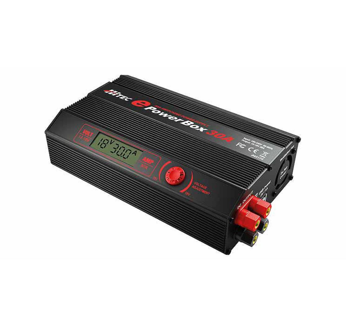 RC Netzteil ePowerBox 30 A 12 - 18 V<br>Universelles, kompaktes und sehr leistungsstarkes Schaltnetzteil