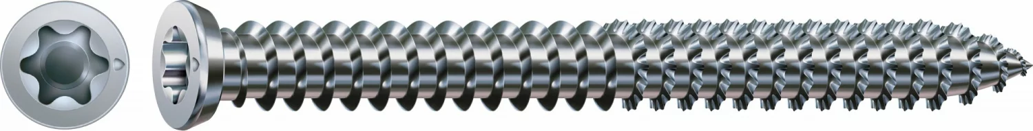 SPAX-Ra 1021010750605 Kozijnschroef, Platverzonken kop, 7.5 x 60, Voldraad, T-STAR plus TX30 - WIROX - 100 stuks