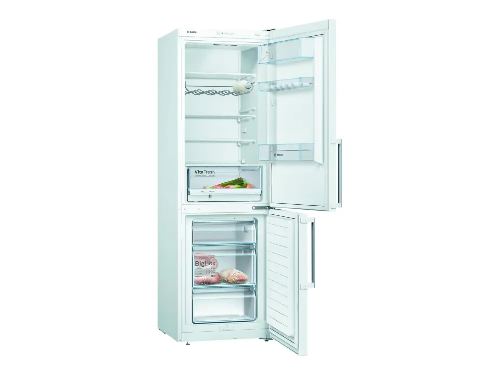 Bosch KGV366WEP Serie | 4, Fritstående køle-/fryseskab med fryserum i bunden, 186 x 60 cm, hvid