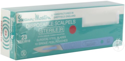 Swann Morton Scalpel S.m Disposabel Stérile N°23 10 Pièces