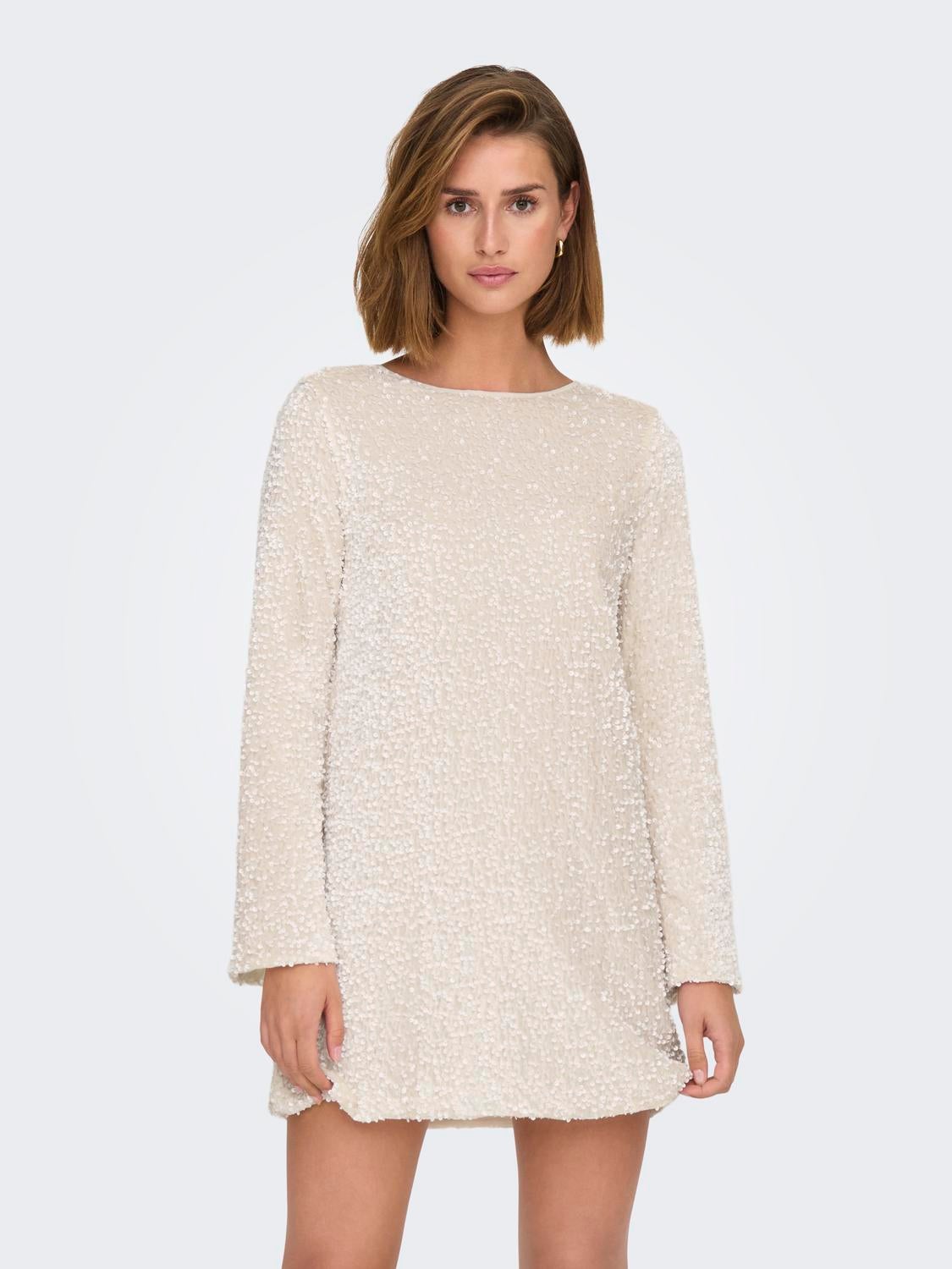 ONLANIKA Kurzes Kleid Whitecap Gray
