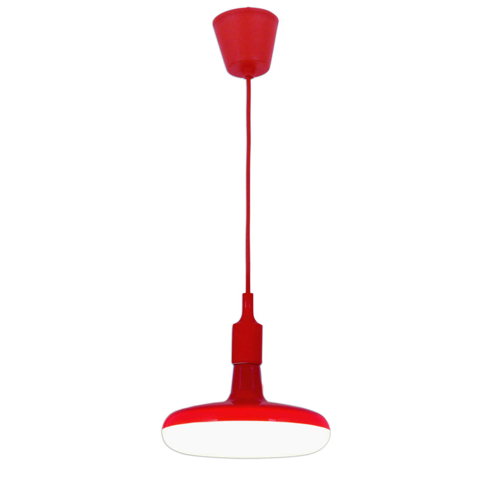 LED-Pendelleuchte UFO - rot - Ø 22 cm