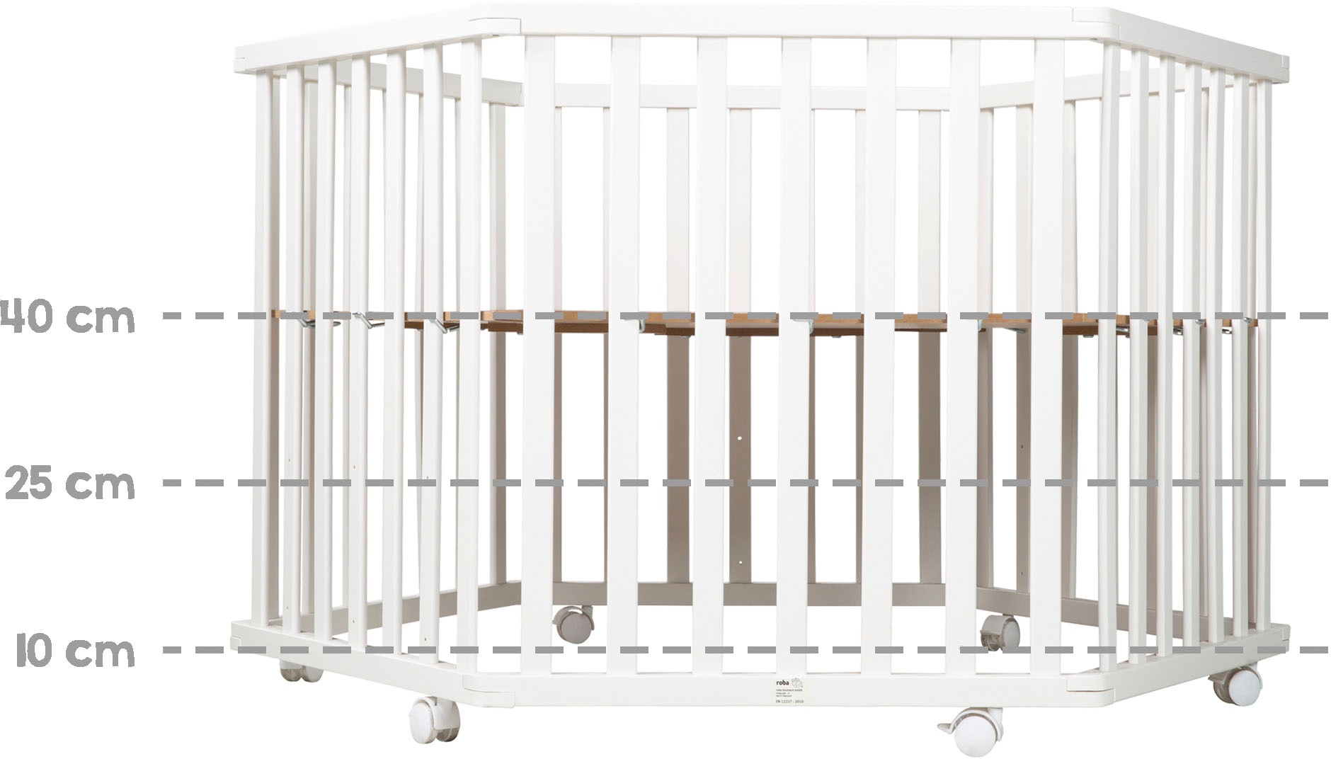 roba® Laufgitter »miffy®, weiss, 6-eckig« bis 15 kg mit Stoffeinlage