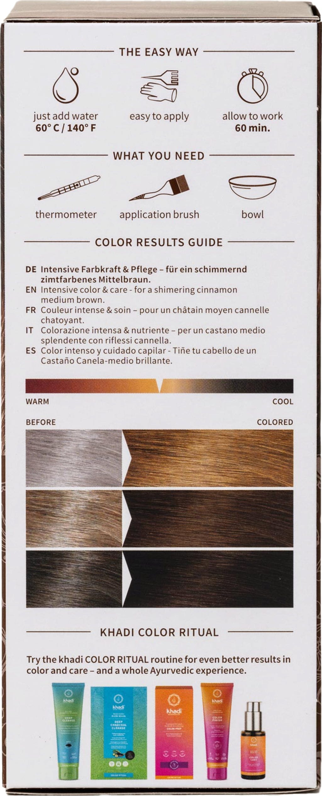 Khadi®  Pflanzenhaarfarbe Mittelbraun, 100 g