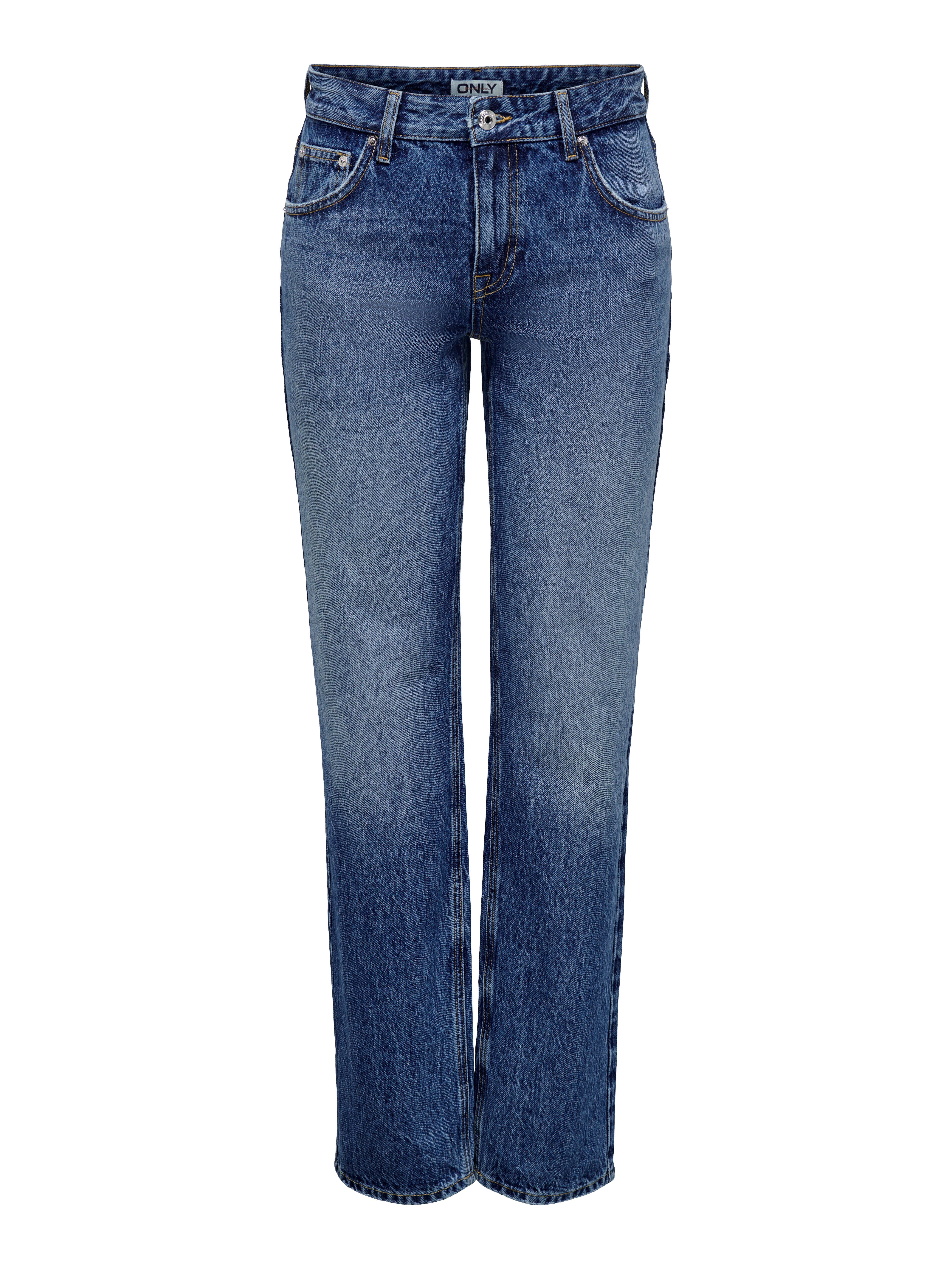 ONLBREE Niedrige Taille Gerade geschnitten Jeans Medium Blue Denim
