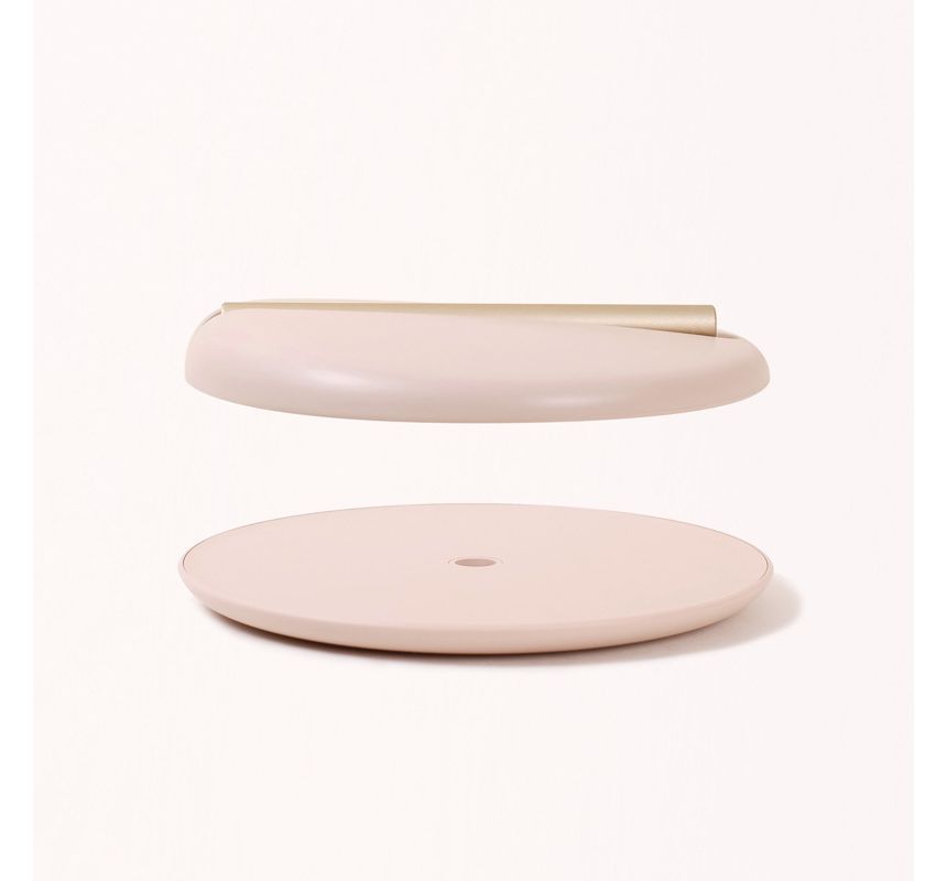 HOMTEC - Opvouwbare bureauspiegel met oplaadbare LED-ringlamp