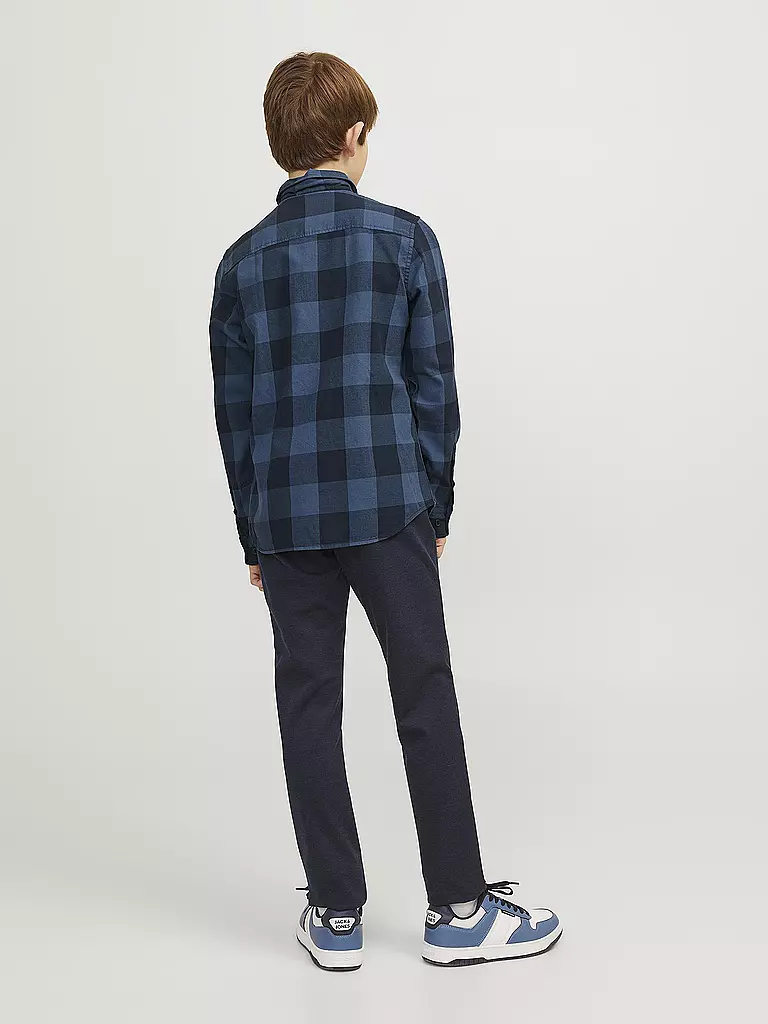 JACK & JONES Jungen Hemd JJEGINGHAM blau