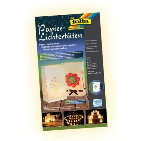 folia Papier Lichtertüten Folklore, 5 Stück