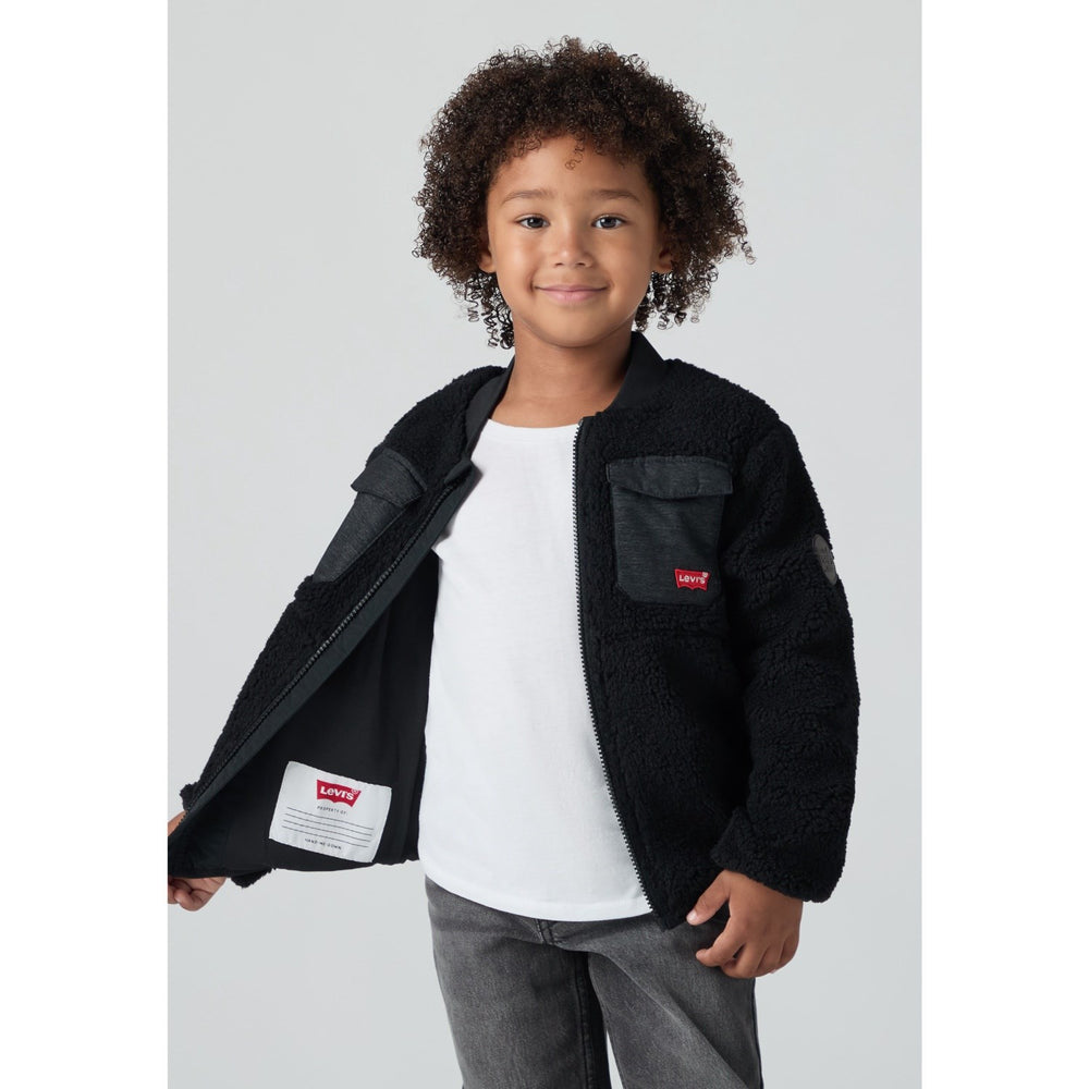 Køb Levi's Jet Black Utility Sherpa Jakke
