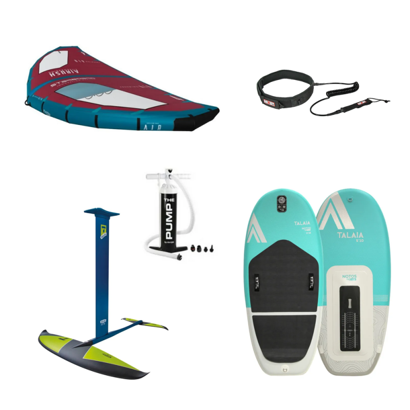 PACK DE WINGFOIL AIRUSH + FOIL TAHE + PLANCHE TALAIA