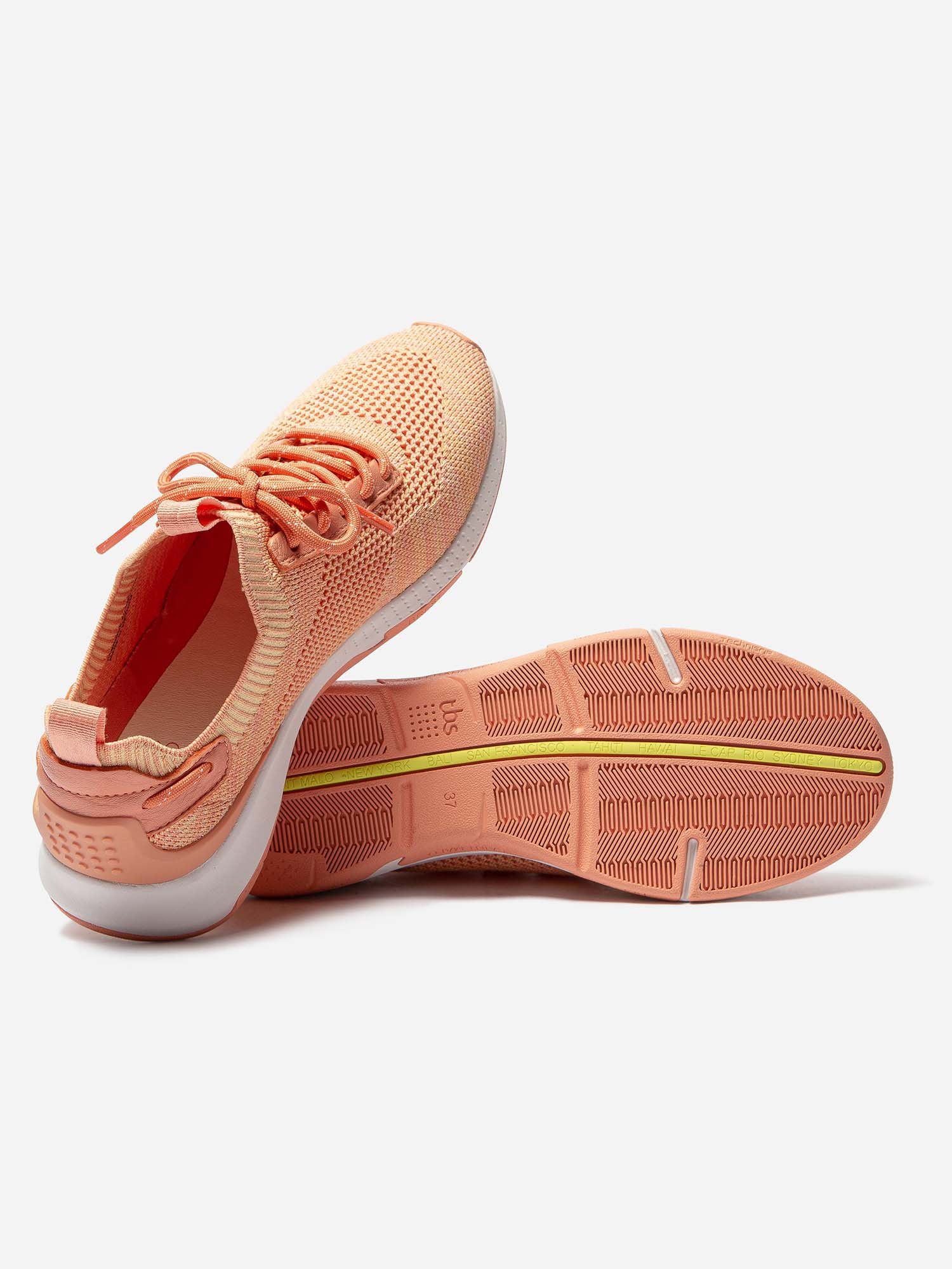 Baskets Femme Confort Textile Recyclé Orange