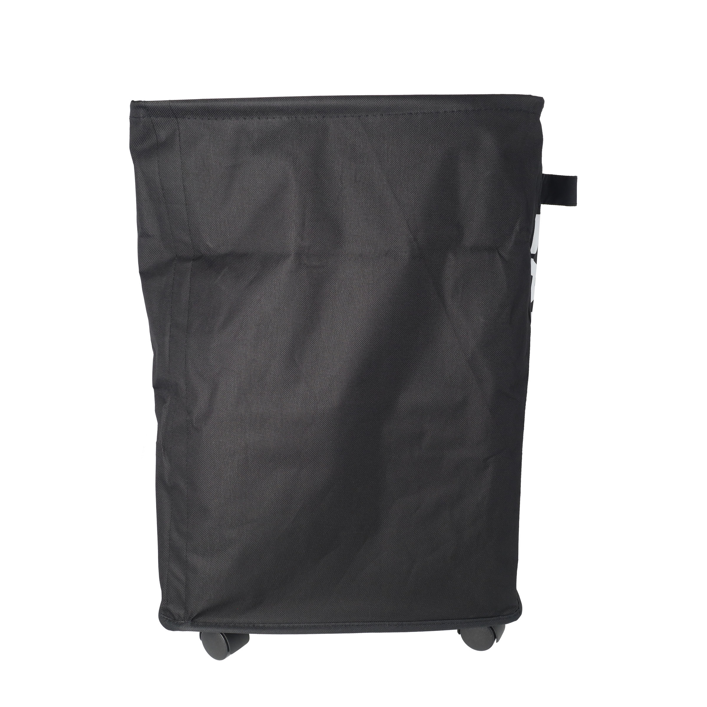 (58x39cm) Schmaler Oxford Wäschekorb Badezimmer Deko Kleider Sammler mit Rädern - Schwarz