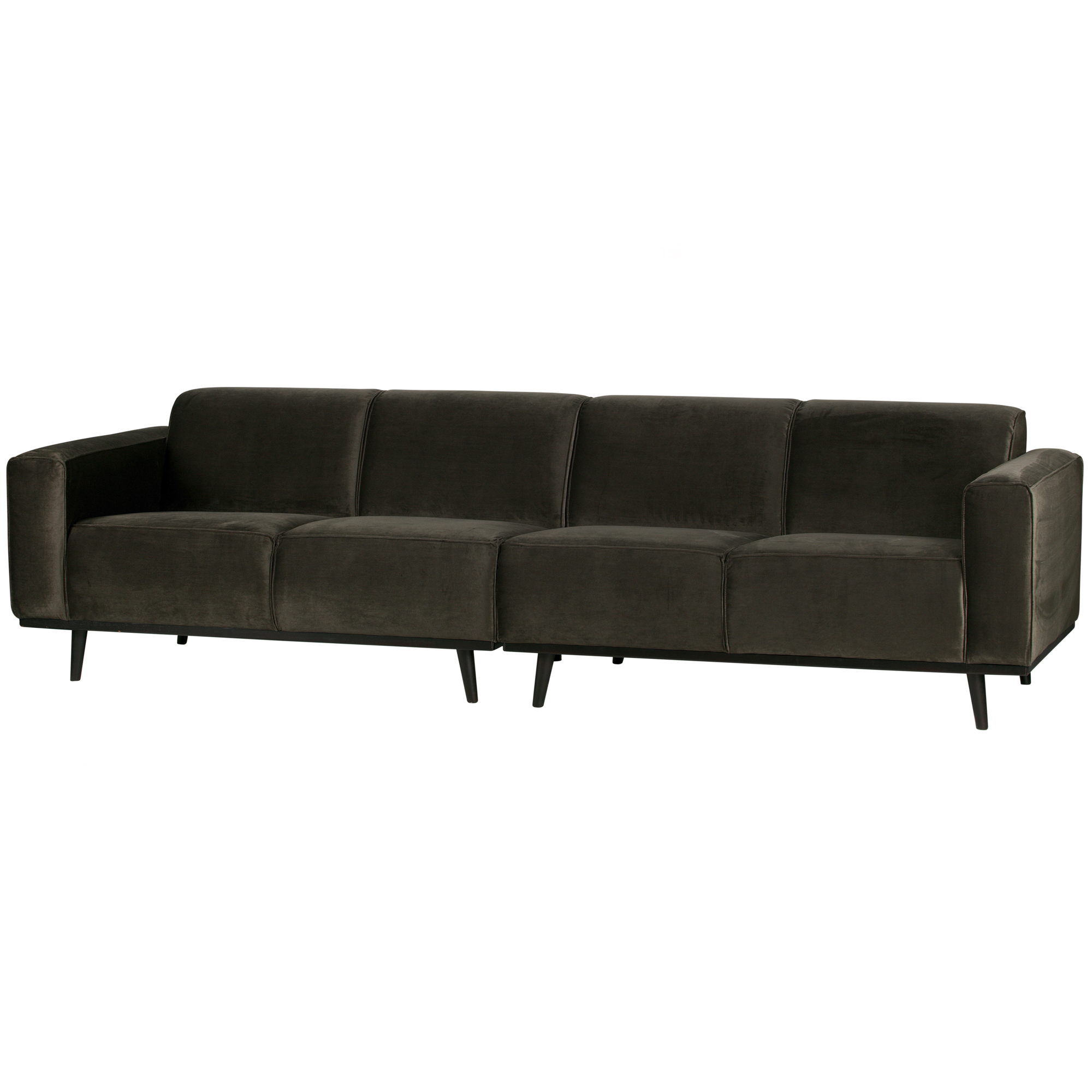 4-zits bank Statement Statement 4-zits Bank 280 cm - Fluweel - Warm groen