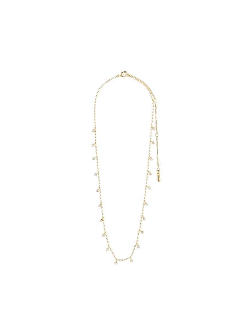 Maja Crystal Multi Drops Neckl Old Gold