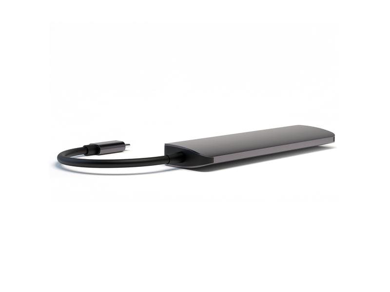 4smarts Dockingstation 6in1 Hub USB-C – HDMI/USB-A/SD/PD Kompaktes USB-C-Dock für Notebooks und Mobilgeräte