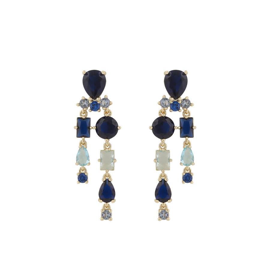 Snö Of Sweden Ellie Pendant Earring Gold/Mix Blue