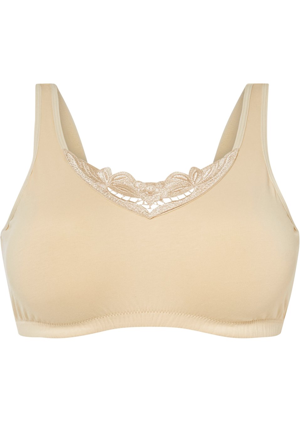Brassière avec broderie et coton