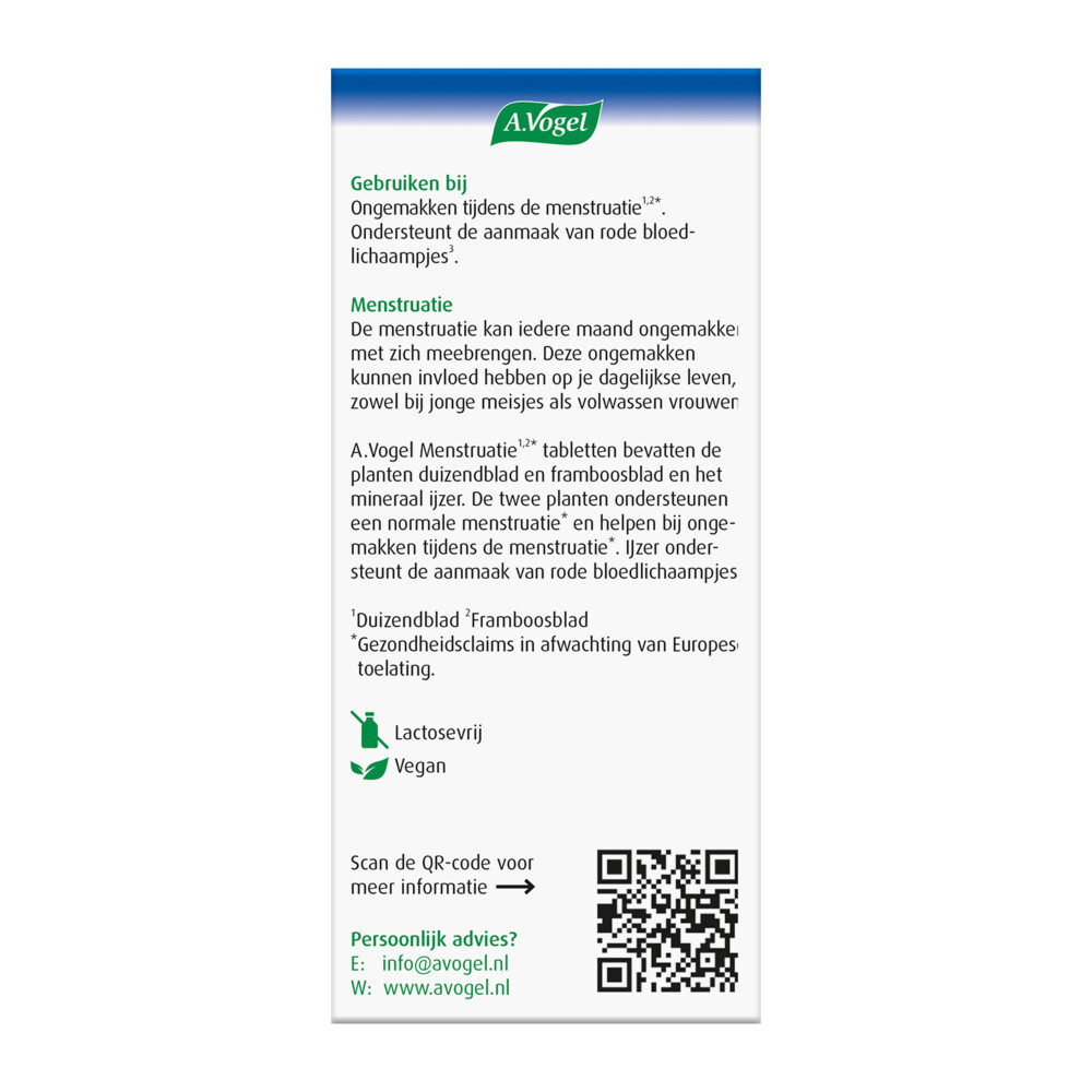 A.Vogel Menstruatie 30 tabletten