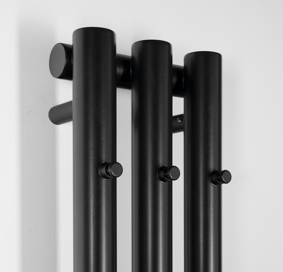 Sapho Pilon radiator 20x180cm zwart mat