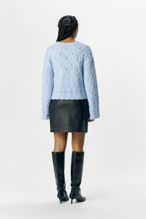 Object blauwe dames trui