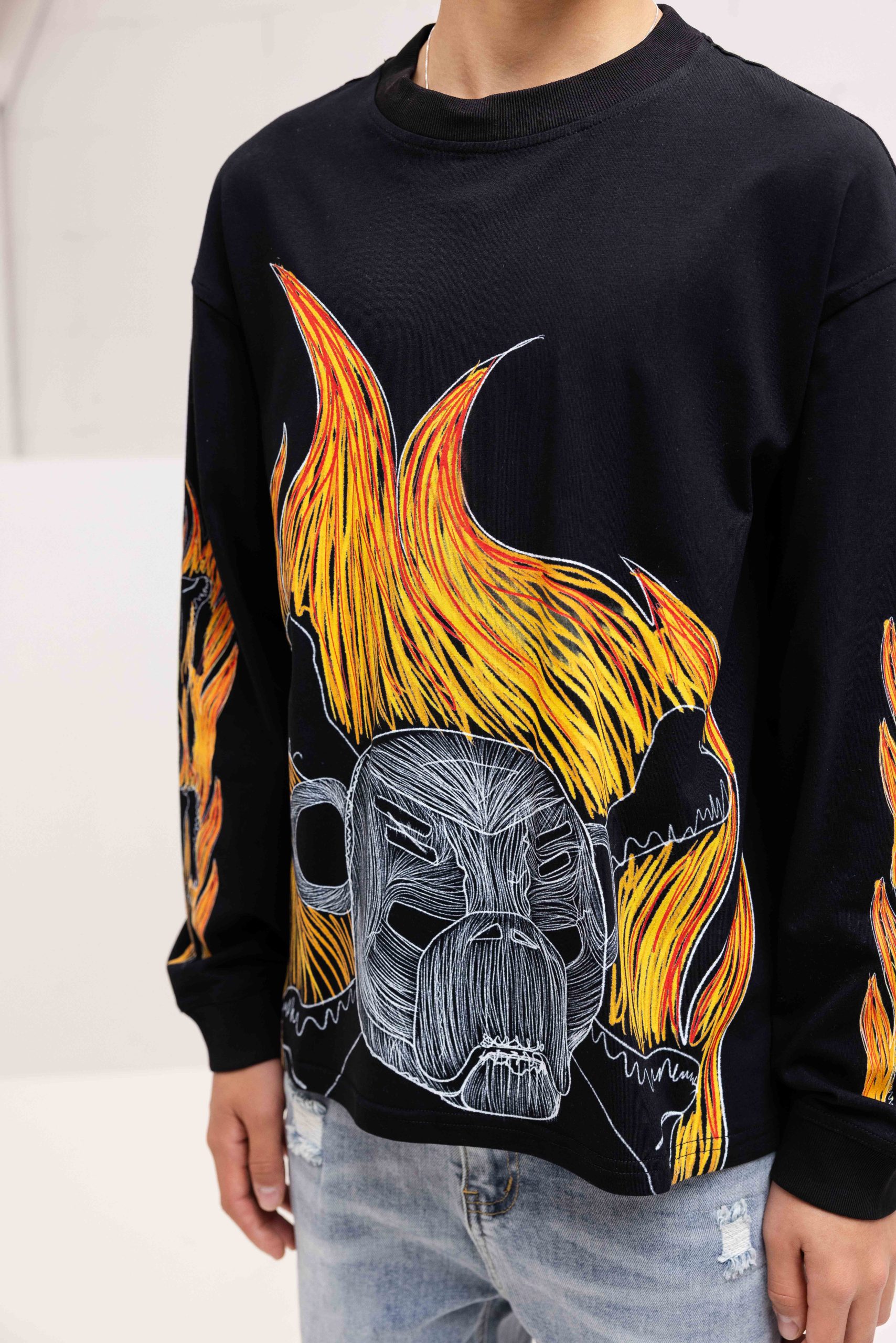 Black Bananas Blaze Longsleeve T-Shirt Kids Zwart