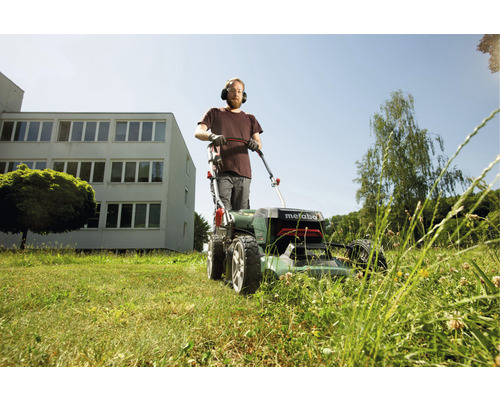 METABO RM 36-18 LTX BL 46 2x18V accu grasmaaier, inclusief mulchkit, zonder accu en lader