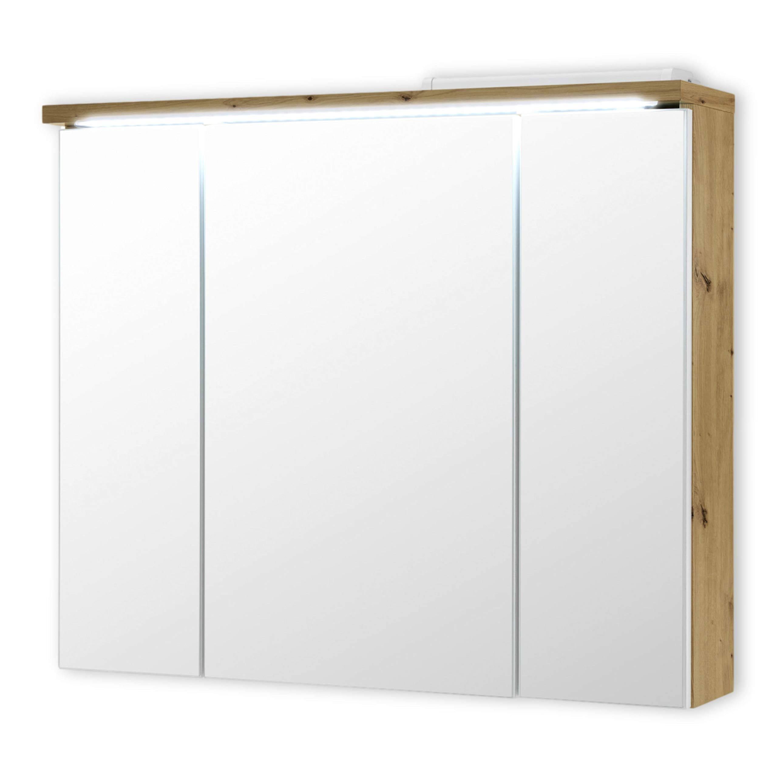 Spiegelschrank - Artisan Eiche - 80 cm breit