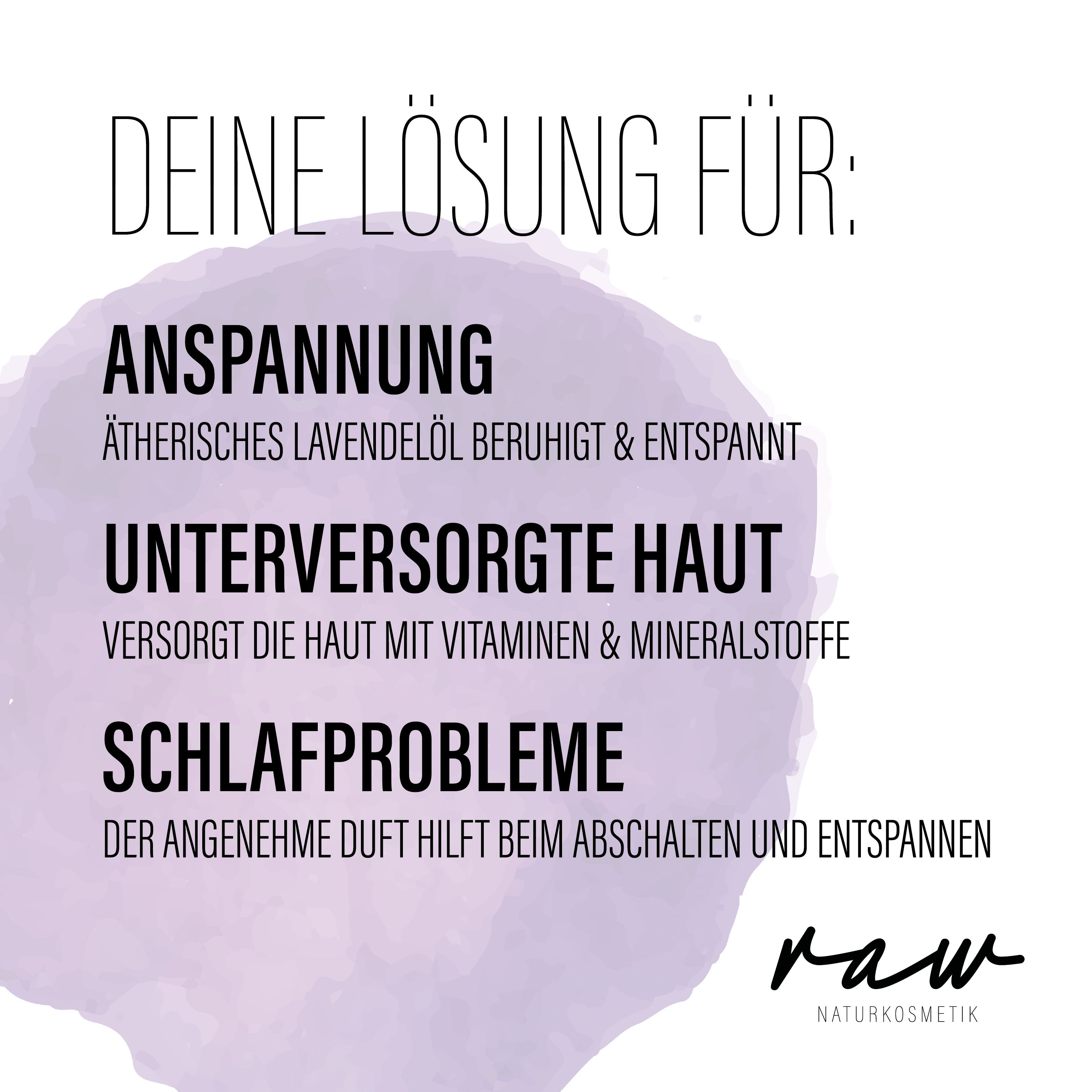raw Naturkosmetik Bio Schwangerschaftsöl Lavendel