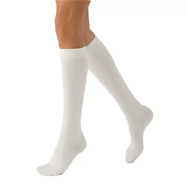 Meias longas Sigvaris Active Leisure Class 2, tamanho G, cinza claro