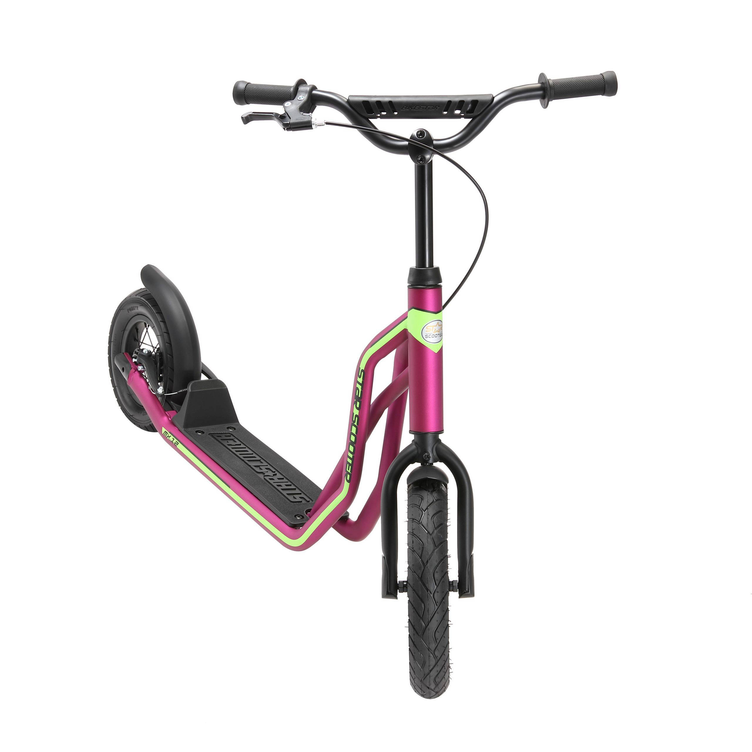 STAR SCOOTER Autoped, 12 inch + 10 inch, donkerroze