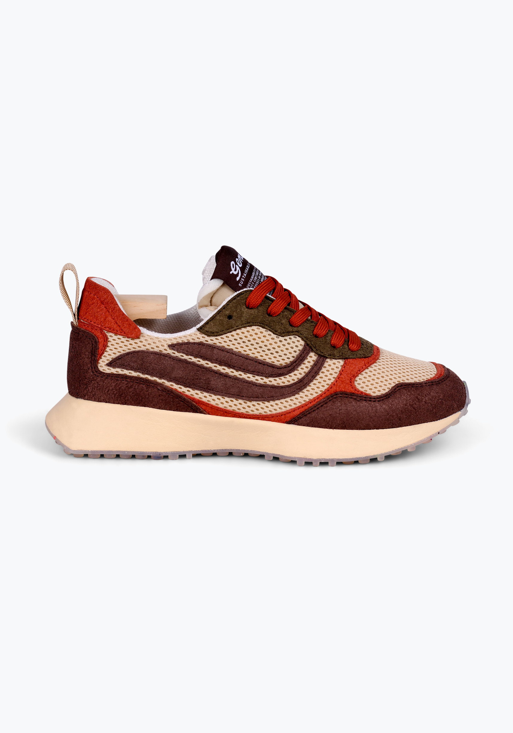 Genesis Sneaker G-Marathon Multi Mesh Hairy Moss/Almond/Terracotta