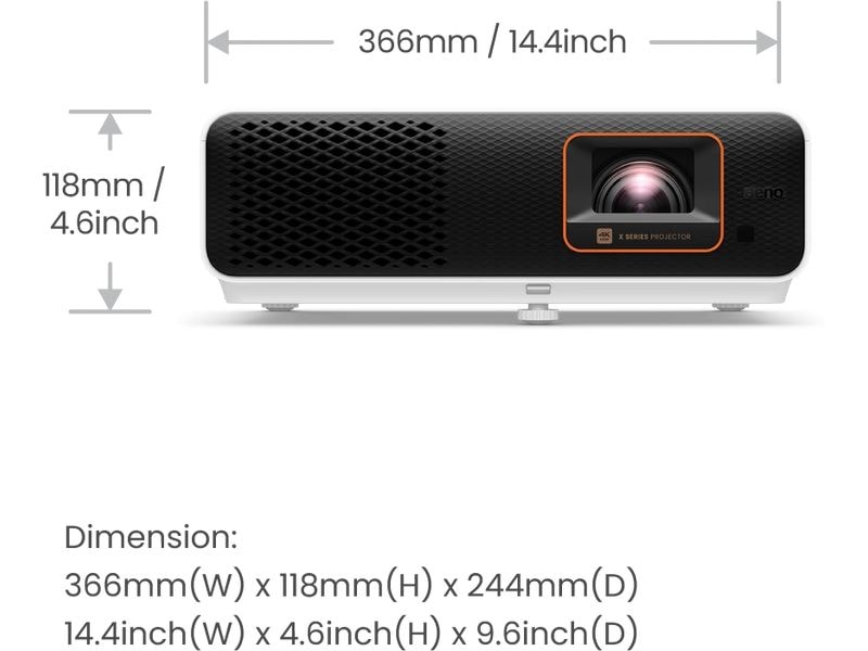 BenQ Kurzdistanzprojektor X500i 4K HDR 4LED Kurzdistanz Gaming Beamer
