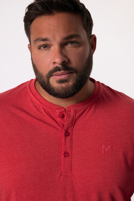 Men+ Henley, Basic, Langarm, Rundhals, bis 8 XL