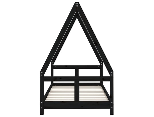 VIDAXL - Lit enfant Cadre de lit pour enfant noir 80x160 cm bois de pin massif