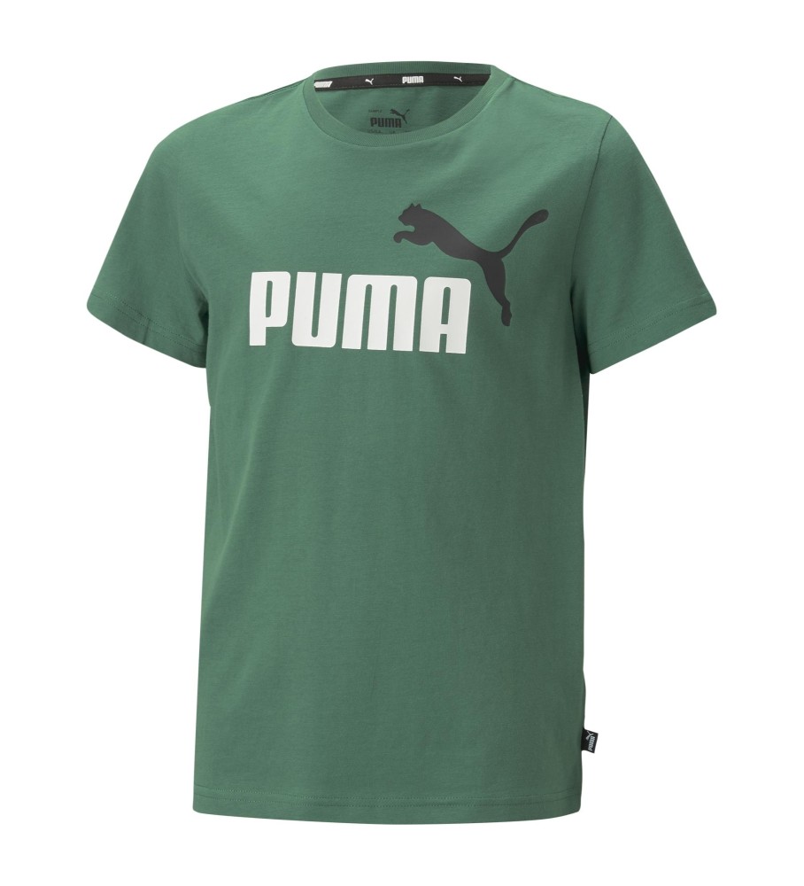 Puma Camiseta Essentials+ Two-Tone Logo verde