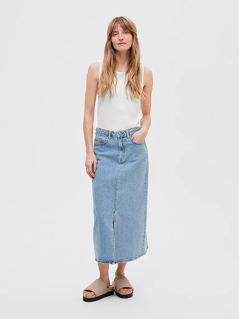 SELECTED FEMME Jeansrock SLFKRISTA-GERDA hellblau