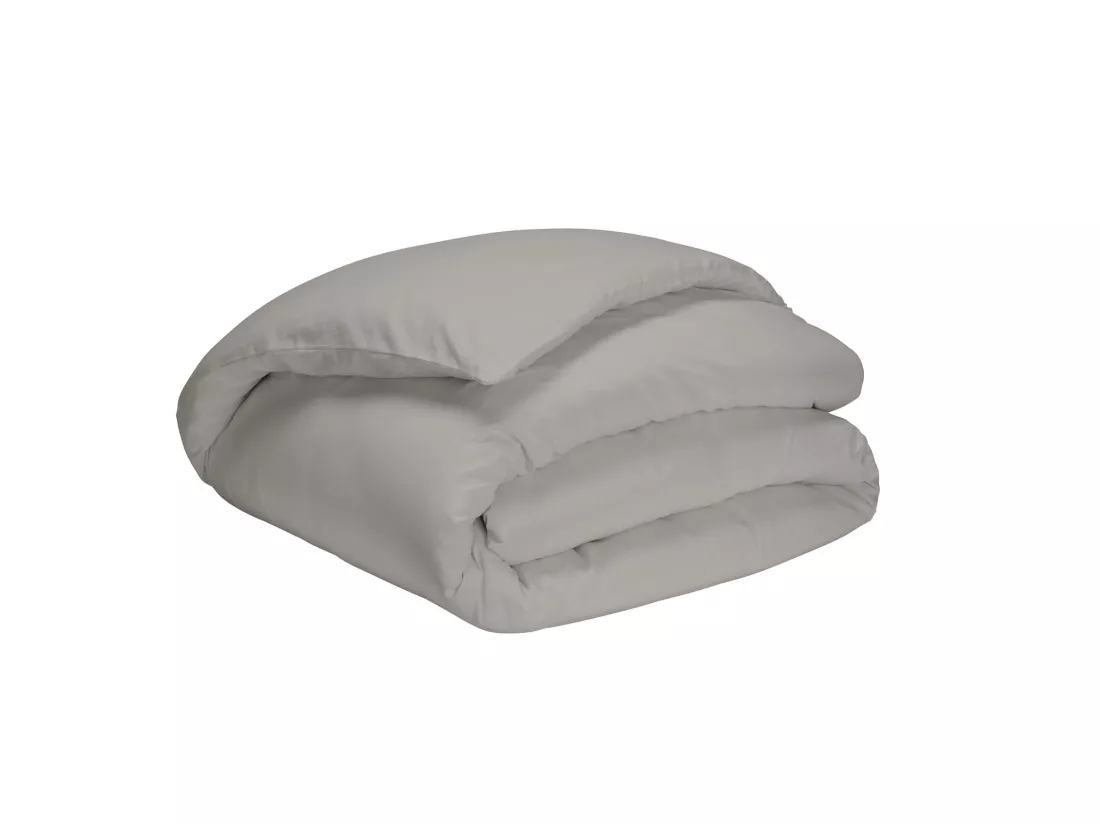 Housse de couette gris mastic 100% coton 200x200 cm