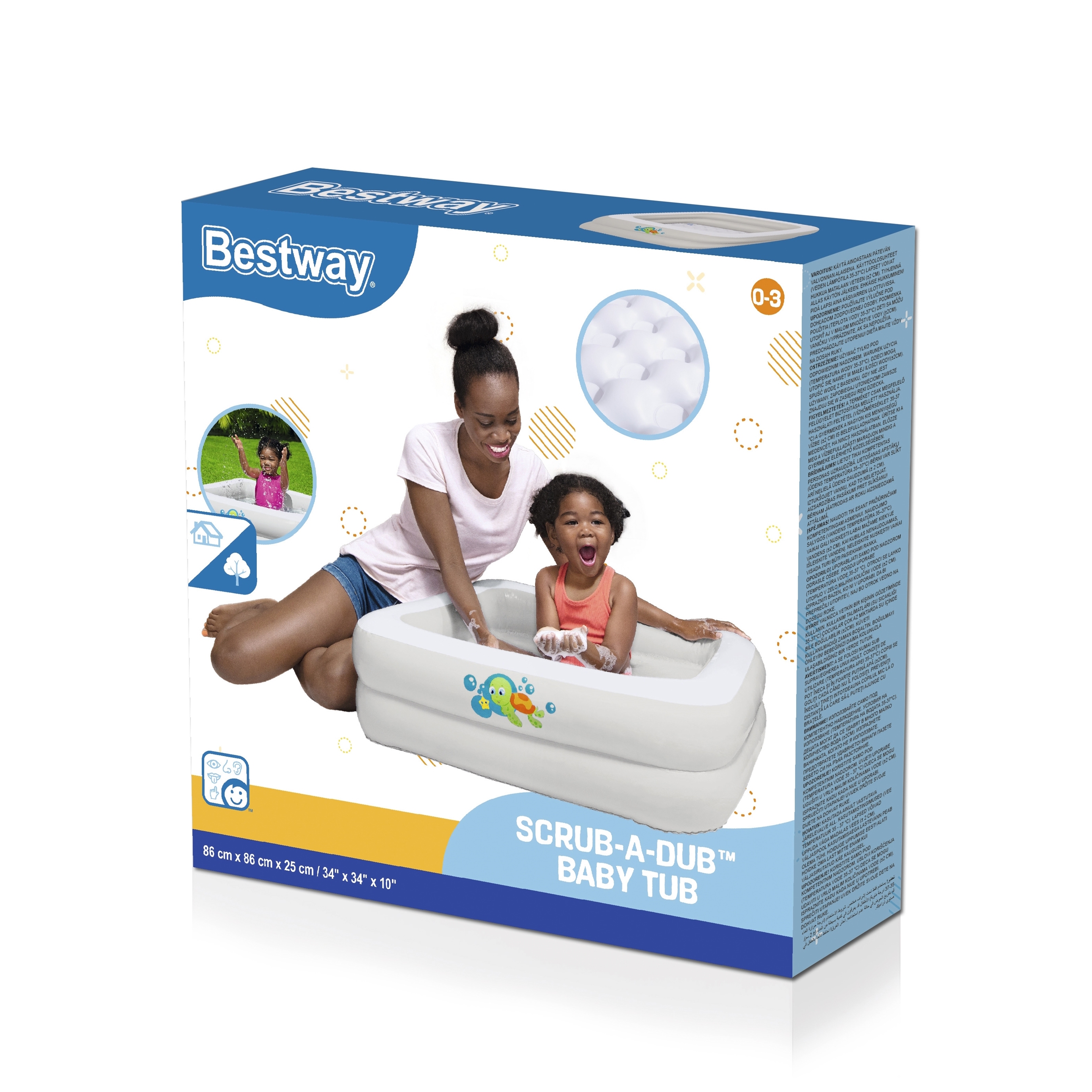 Babypool Duschwanne Scrub-A-Dub 86 x 86 x 25 cm