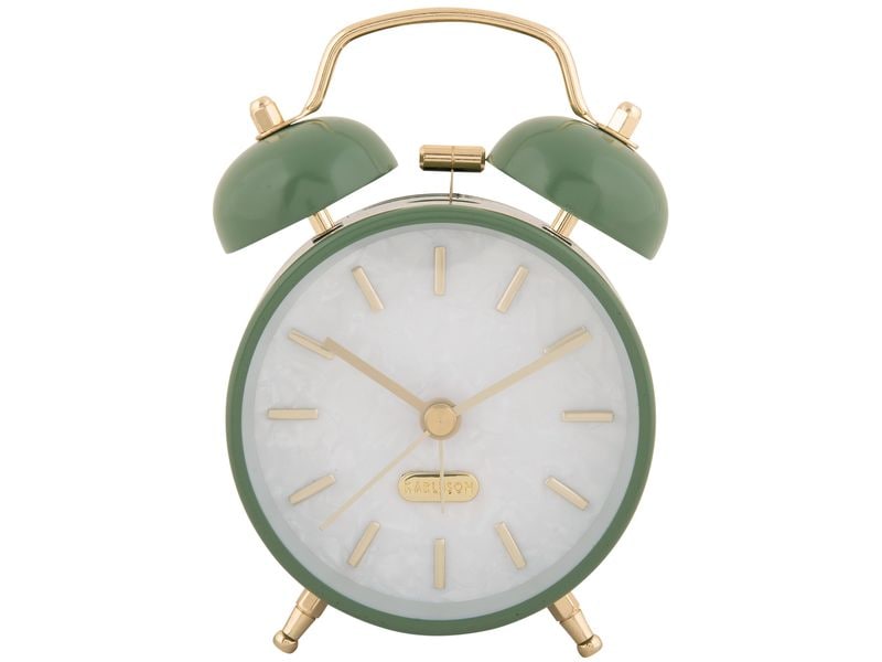 KARLSSON Klassischer Wecker Pearl Glow Jungle green Wecker mit Doppelglocke
