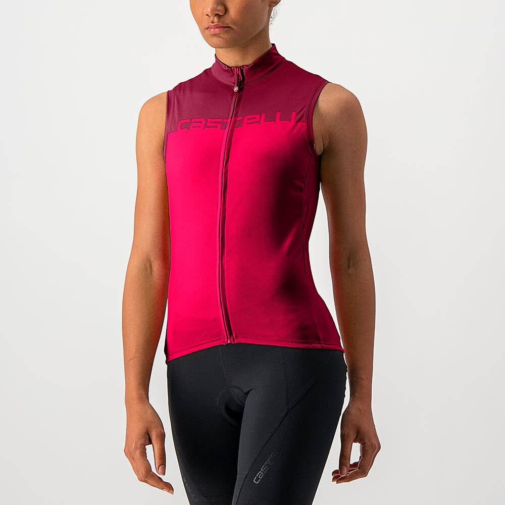 Castelli Velocissima Fietsshirt Zonder Mouwen Roze/Donkerrood Dames