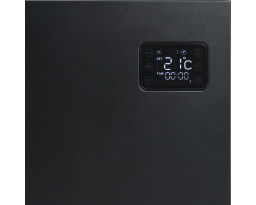 Eurom Alutherm Sani 800 wandconvectorkachel, 56x40x5,1 cm, 800 watt, met wifi en afstandsbediening, zwart