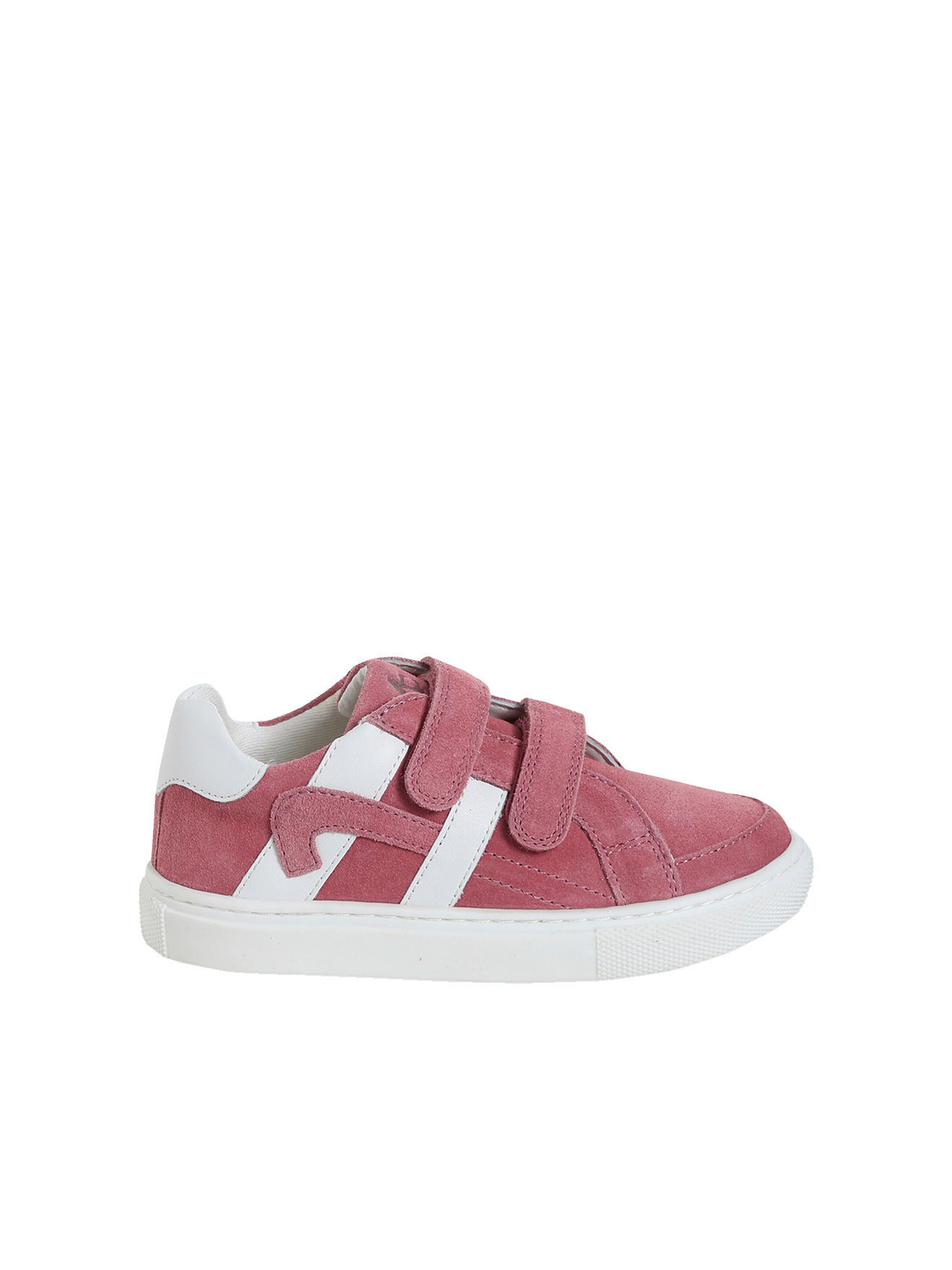 Vertbaudet Kinder Ledersneakers mit Anziehtrick und Klett himbeer