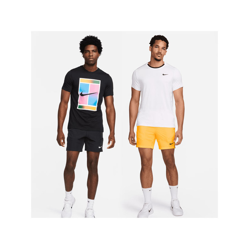 Short tennis Nike Flex 7 Advantage orange ou noir