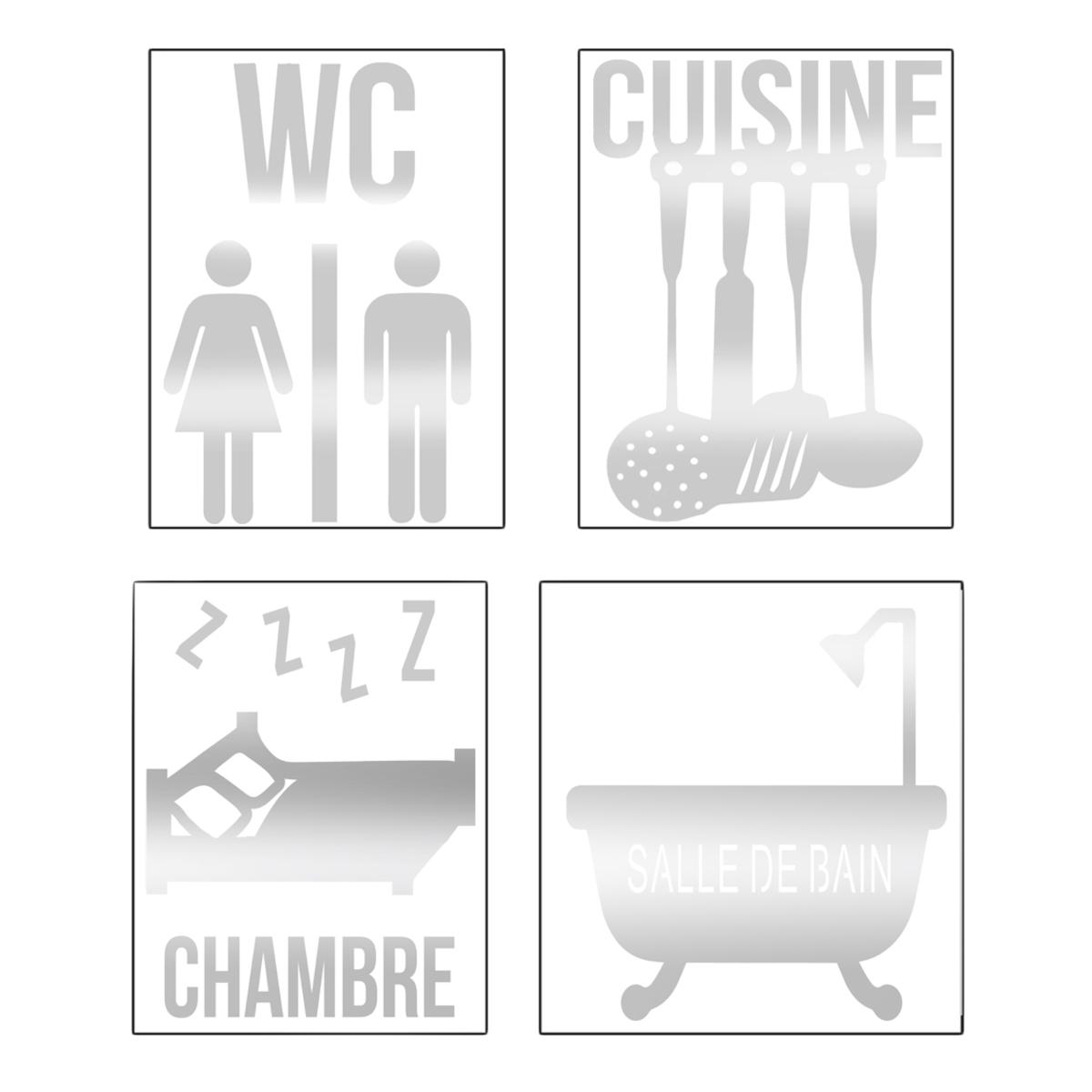 STICKER MIROIR PLAQUE DE PORTE