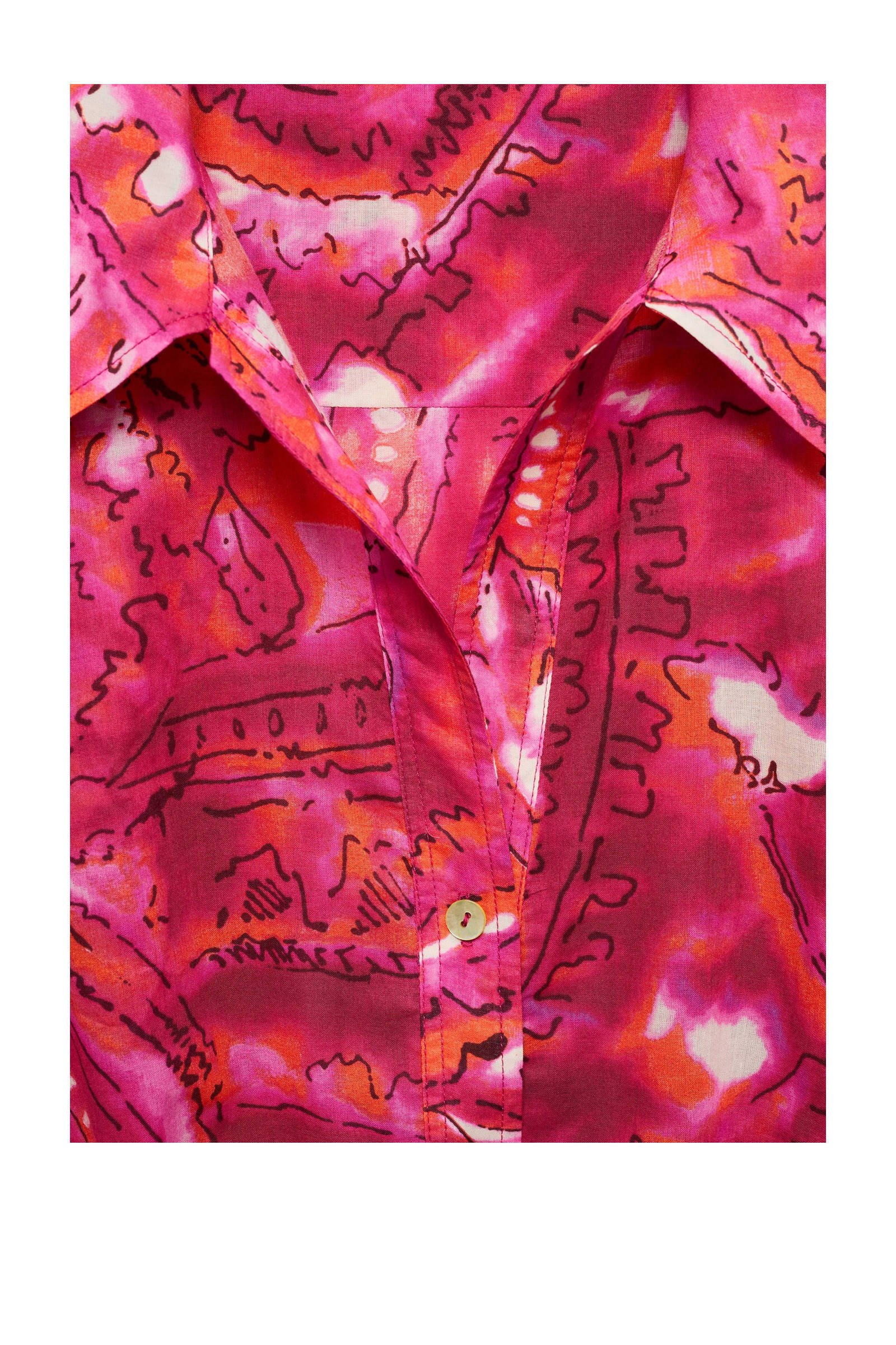 Mango playsuit met all over print roze