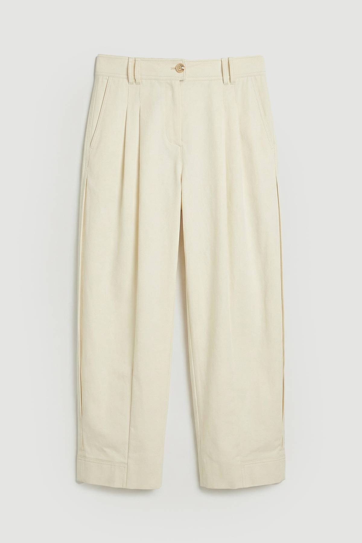 KarenMillen Pantalon En Coton À Jambe Tonneau Avec Détails Boutons Utilitaires