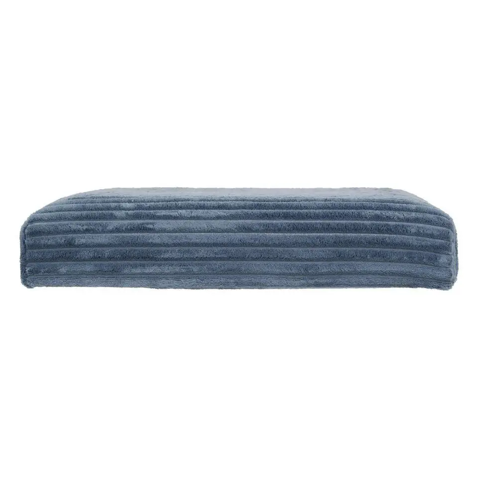Atmosphera Hocker/poef Ribcord - opvouwbaar - blauw - 38x38cm