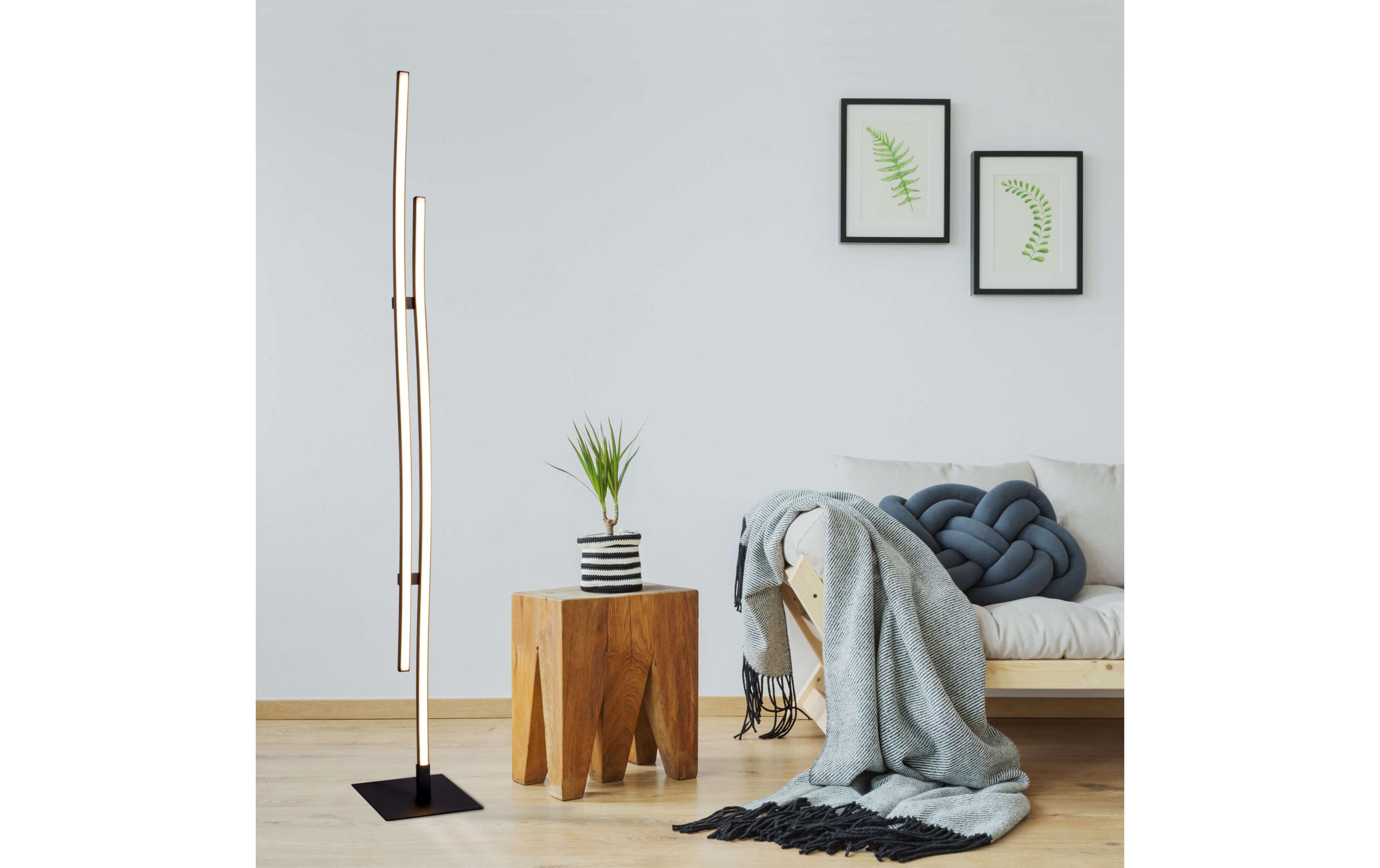 Stehleuchte «Onda» h: 130 cmLED Stehlampe aus Aluminium, Eisen und Kunststoff