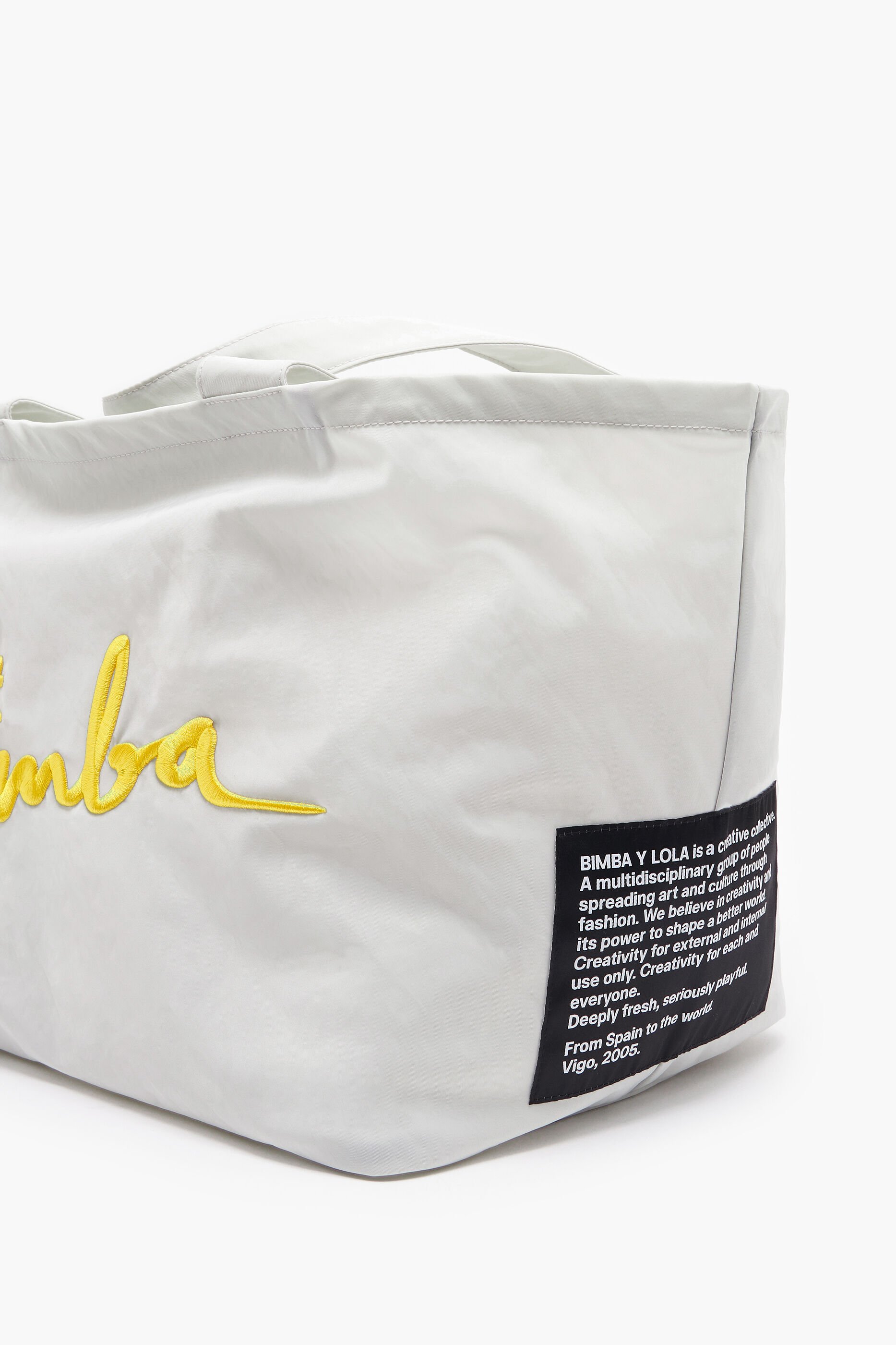 Sacola de compras tamanho XL em nylon cinza